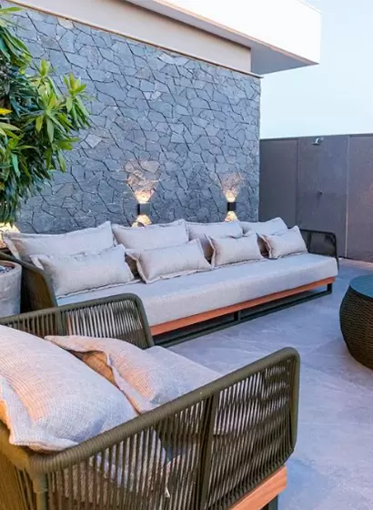 Lounge Externo: Sofás e Mesas em Corda Náutica | Fibrillare